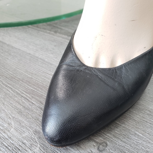 Vintage | Leather slingbacks with ankle wrap - Picture 7 of 10